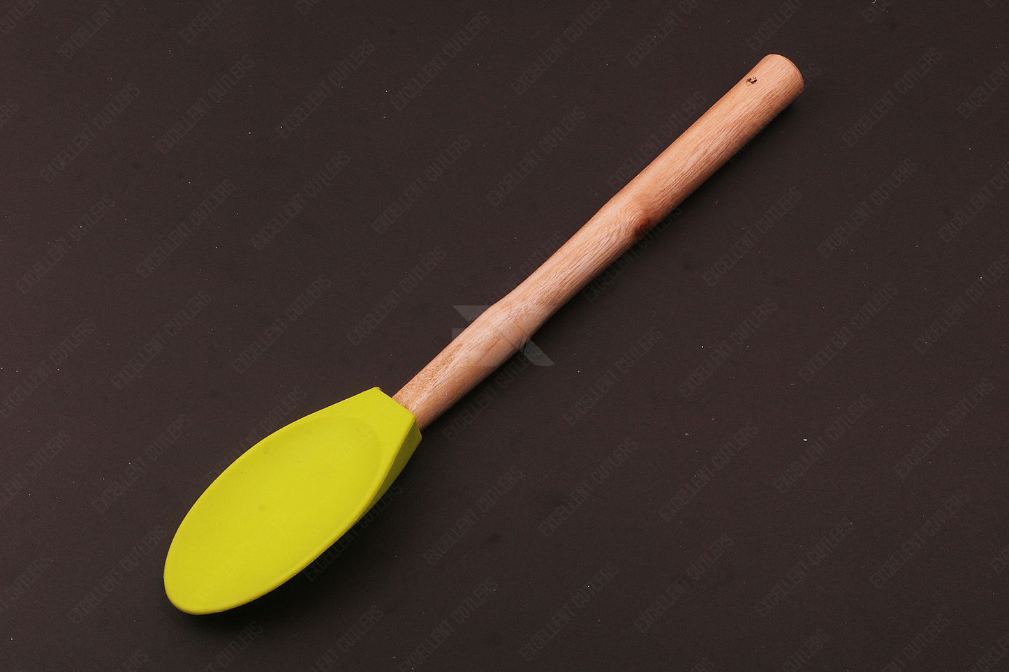 Non Stick Silicon Cooking Spoon with wooden Stick