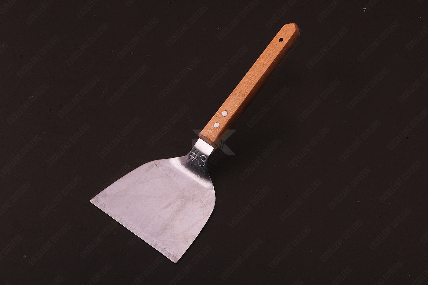 Sturdy Stainless Steel Spatula with Wooden Handle