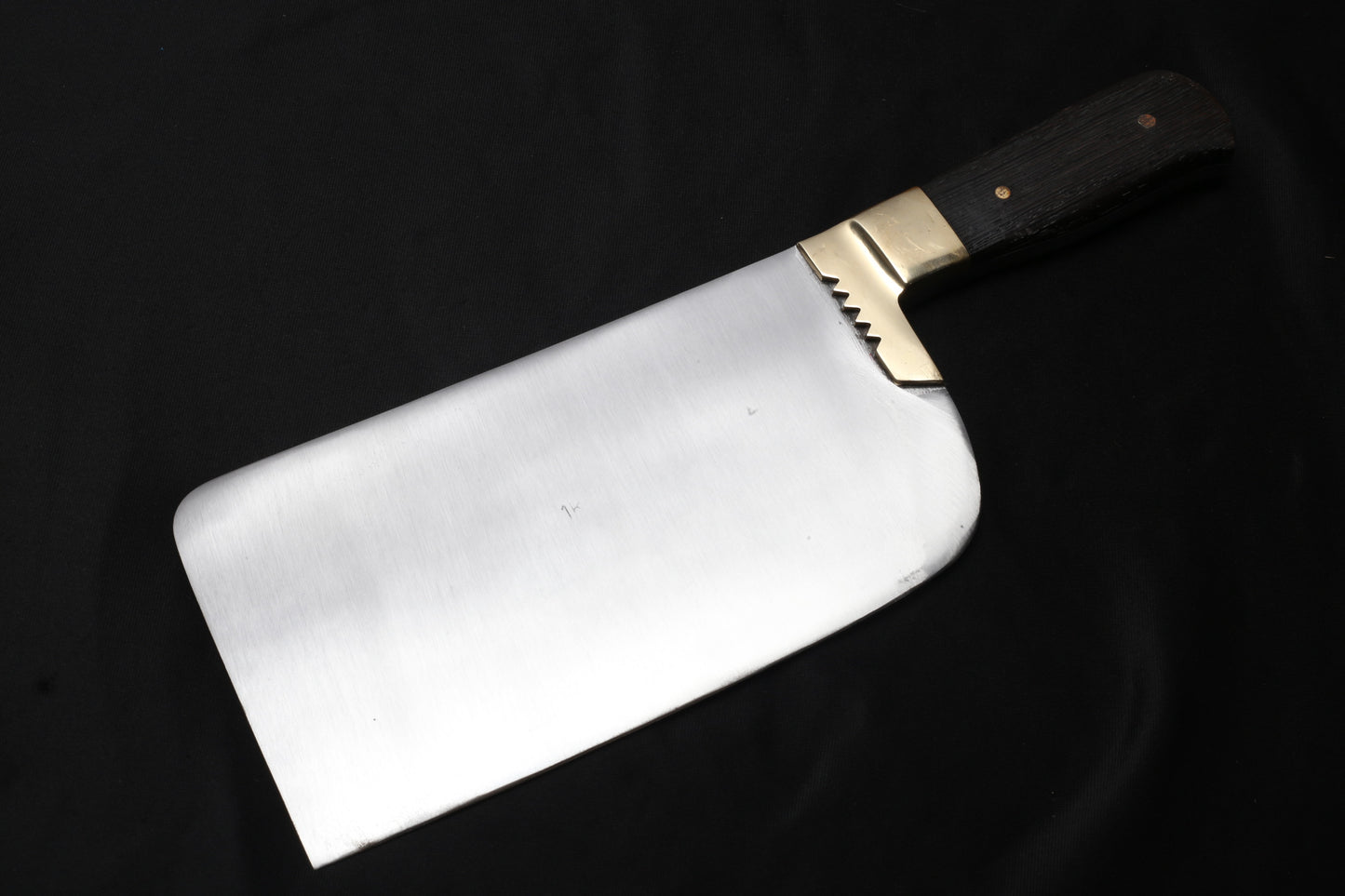 Custom Hand-Forged Mutton Chopper | High Carbon Kamani Steel Cleaver with African Wenge Wood & Brass Bolster