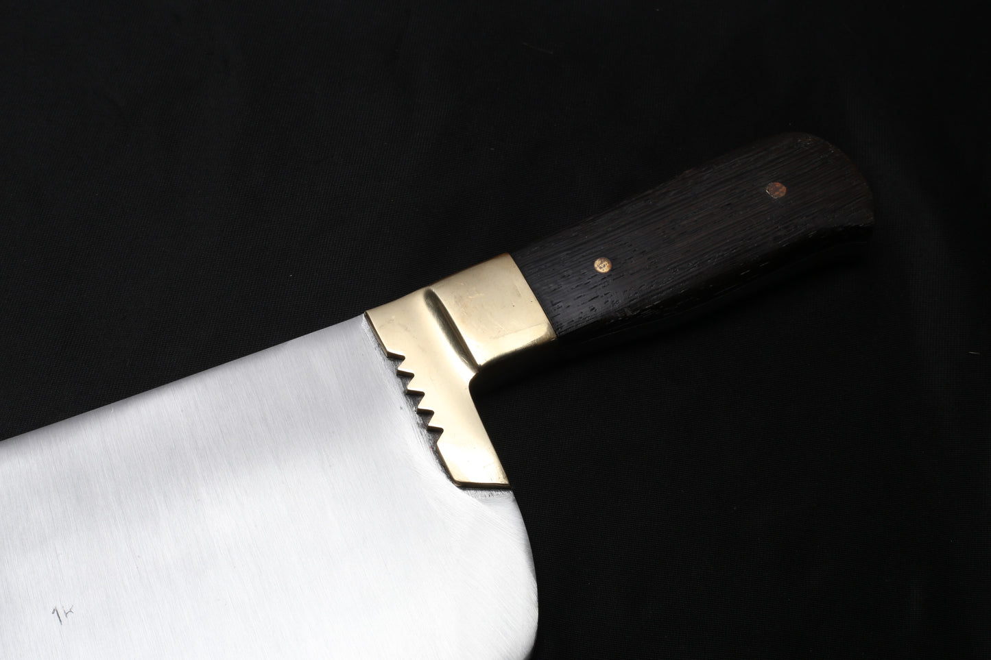 Custom Hand-Forged Mutton Chopper | High Carbon Kamani Steel Cleaver with African Wenge Wood & Brass Bolster