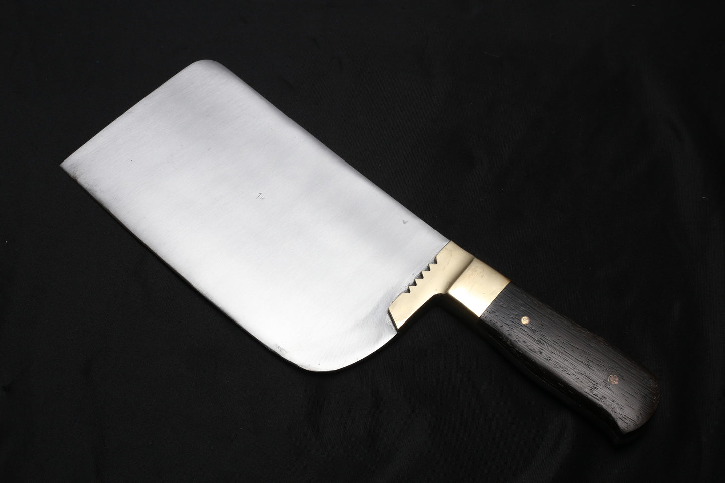 Custom Hand-Forged Mutton Chopper | High Carbon Kamani Steel Cleaver with African Wenge Wood & Brass Bolster