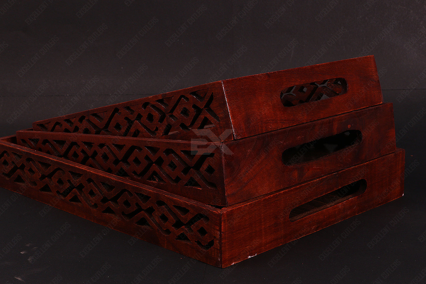 Beautiful Wooden Tray Set