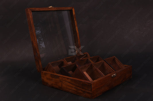 Multipurpose 9 Slots Wooden Box