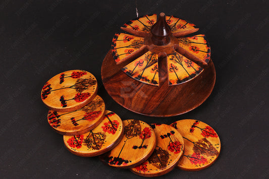 Wooden Hand-crafted & Hand-Painted Wooden Coasters