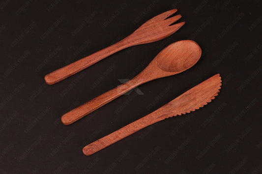Wooden Cutlery 3 Pcs Set
