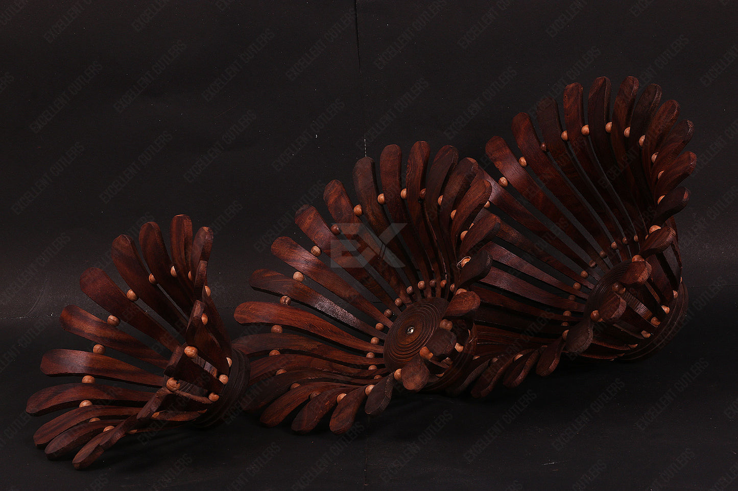 3Pcs Flower Shape Wooden baskets