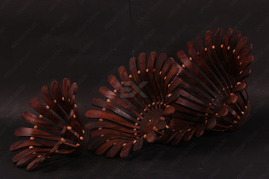 3Pcs Flower Shape Wooden baskets