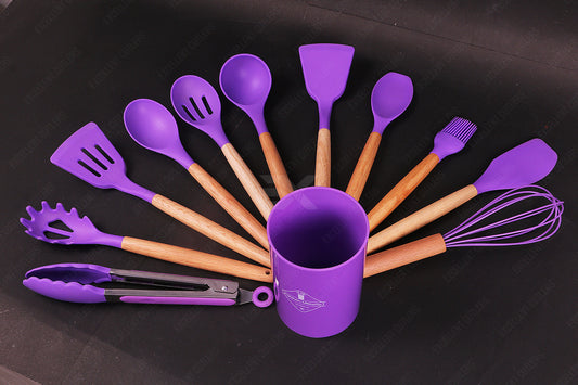 12 Pieces Household Silicone Kitchen Utensils Set