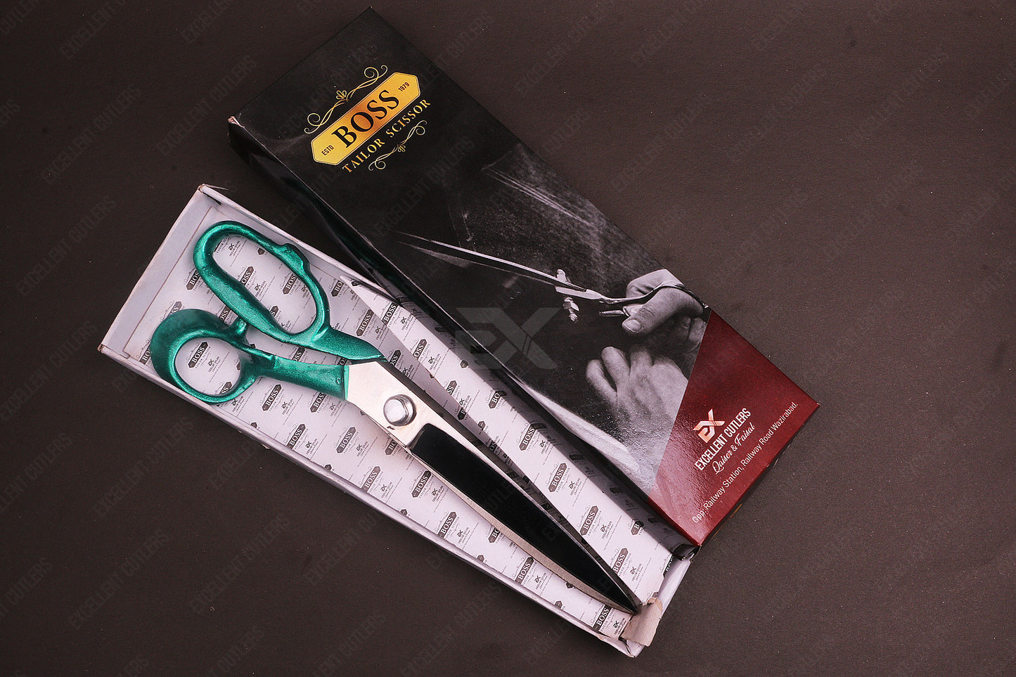 Professional Boss 12″ Tailor Scissor Turquoise Handle – Premium Tailoring Scissors for Precision Cutting