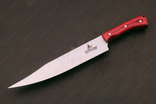 Marlins 15" Slaughter ( Takbir) Knife – With 12cr27 blade and Wood Handle (Total Length 15 Inches )