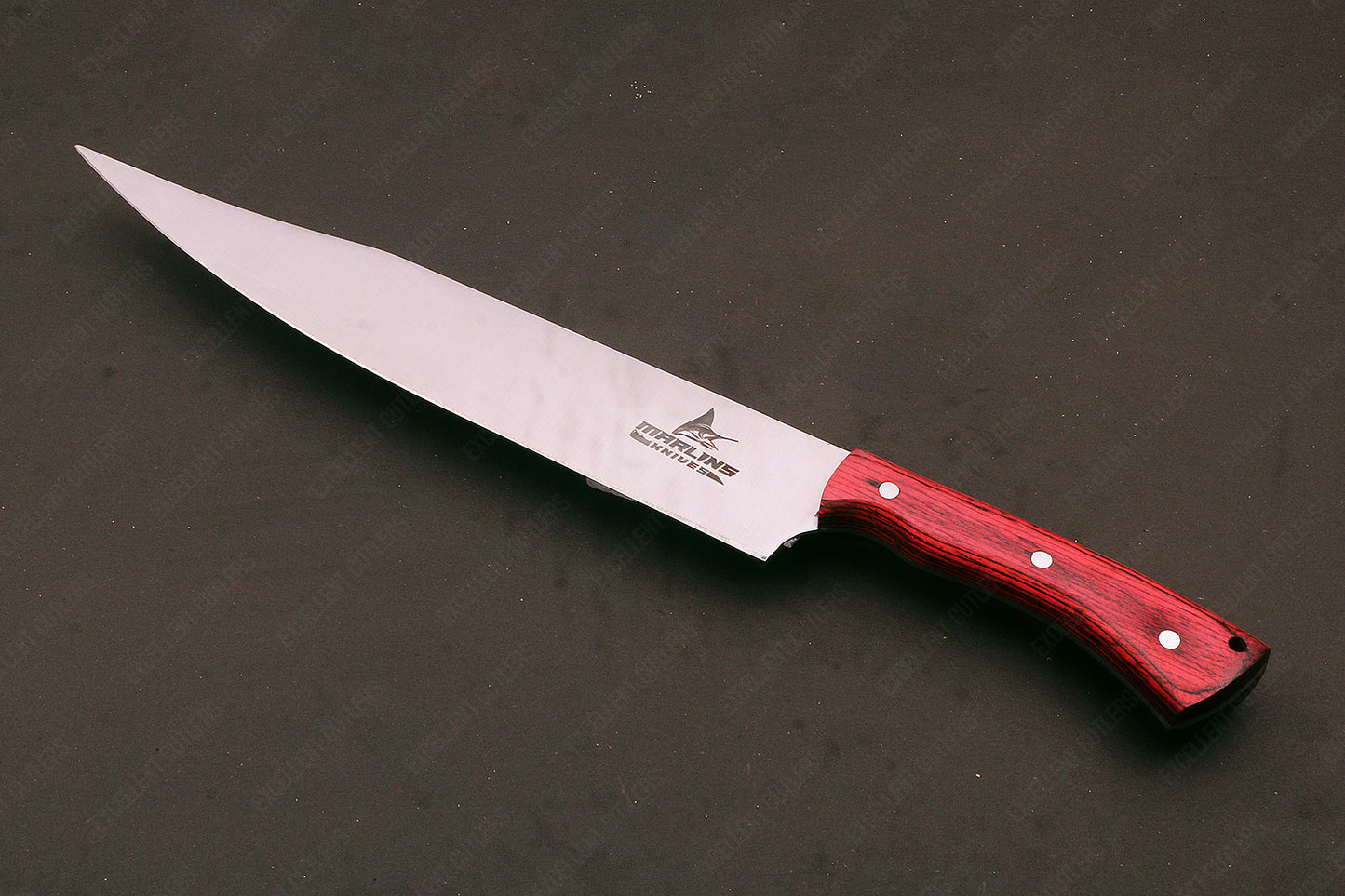 Marlins 15" Slaughter ( Takbir) Knife – With 12cr27 blade and Wood Handle (Total Length 15 Inches )