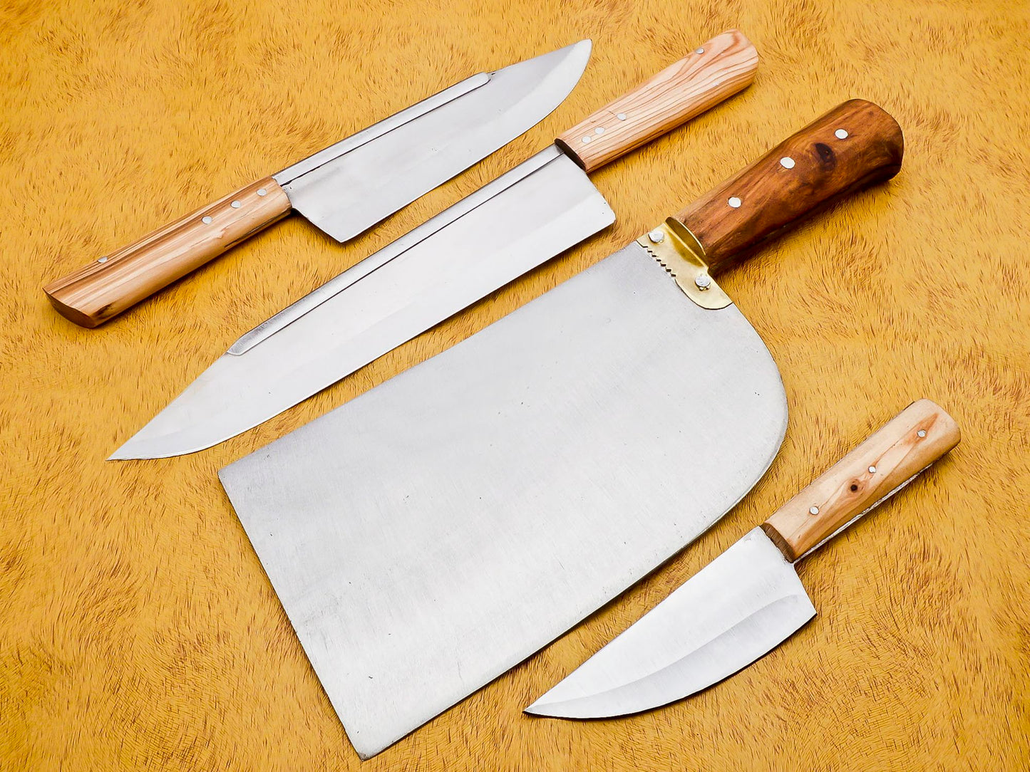 Qurbani Set ( 1KG Cleaver+3pc Stainless Steel Knives )