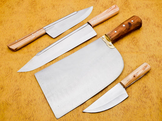 Qurbani Set ( 1KG Cleaver+3pc Stainless Steel Knives )