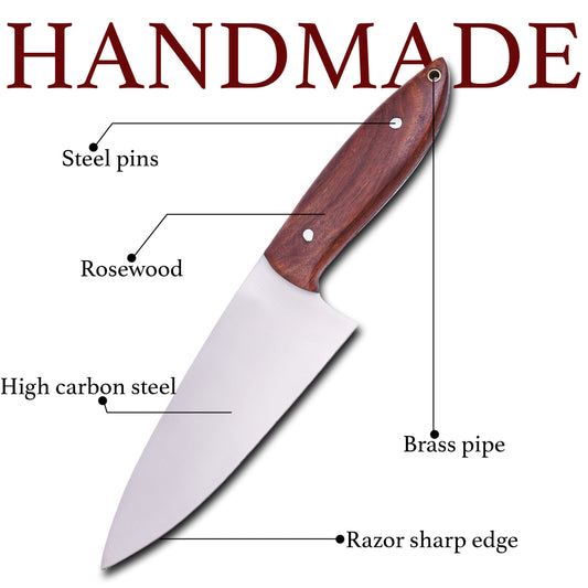 Marlins High Carbon Stainless Steel Chef Knife | Slaughter Knife Total Length 12 Inch