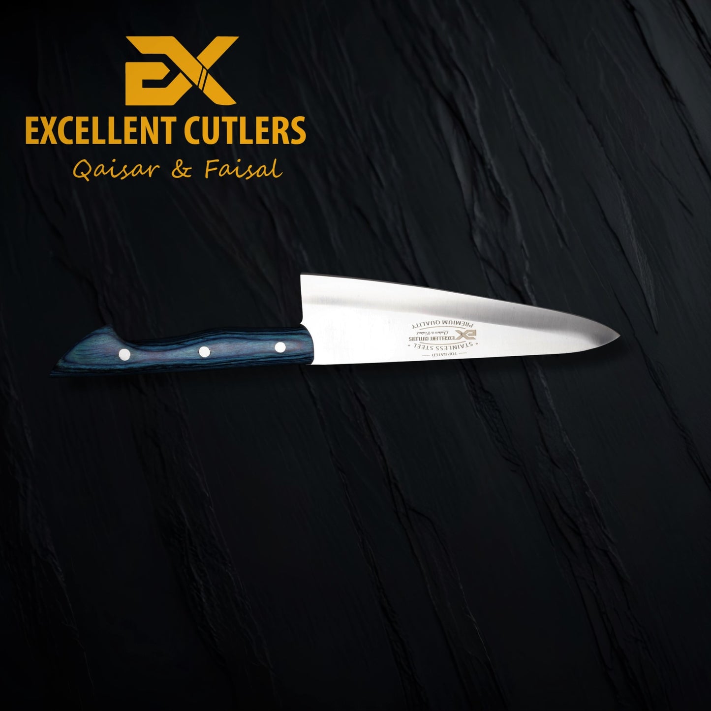 Nova Chef Knife | Premium 7.7" 12C27 Stainless Steel with Color Pakkawood Handle