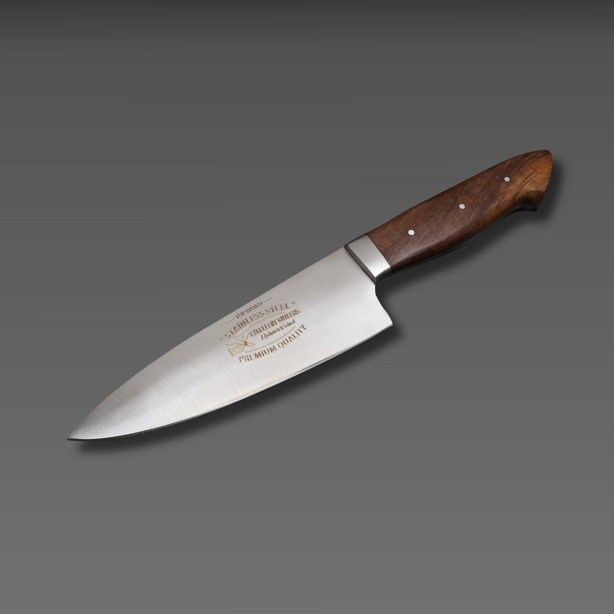6" Blade Traditional French-Style Chef Knife - 12C27 Sandvik Steel - Premium Rosewood Handle
