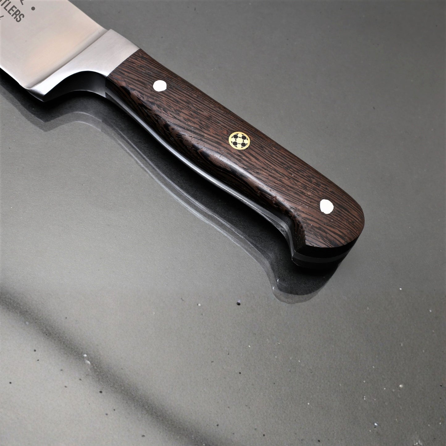 Excellent Chef Knife - African Wenge Wood Handle And 13cr13 Chrome Blade  (Total Length 13.5 Inches )