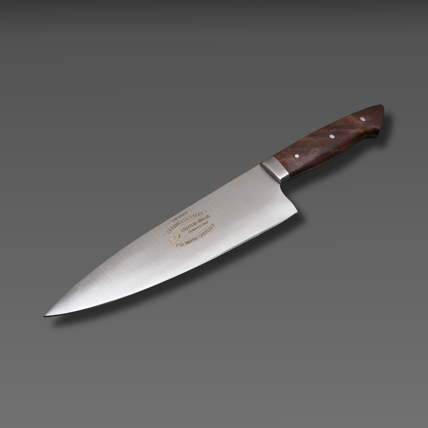 8" Blade Traditional French-Style Slaughter & Chef Knife In 12c27 SS and Rosewood Handle