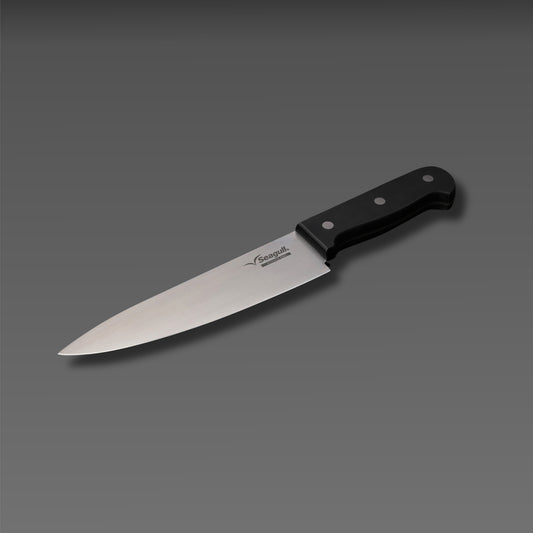 Professional 6-Inch Kitchen & Skinner Utility Knife – X40Cr14 Stainless Steel with Ergonomic Black Fibre Handle
