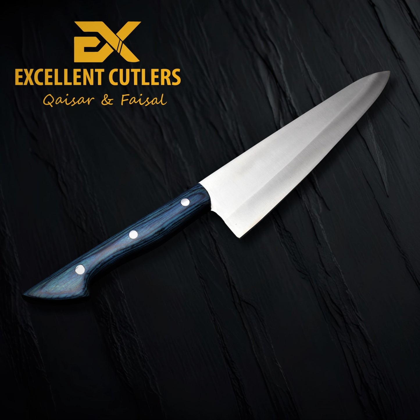 Nova Chef Knife | Premium 7.7" 12C27 Stainless Steel with Color Pakkawood Handle