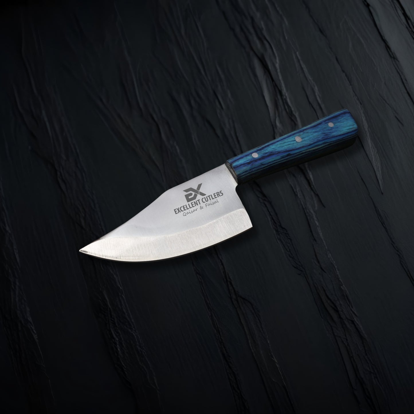 Professional 4-Inch Skinner Knife – 12c27 Stainless Steel with Color Wood Handle
