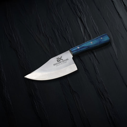 Professional 4-Inch Skinner Knife – 12c27 Stainless Steel with Color Wood Handle
