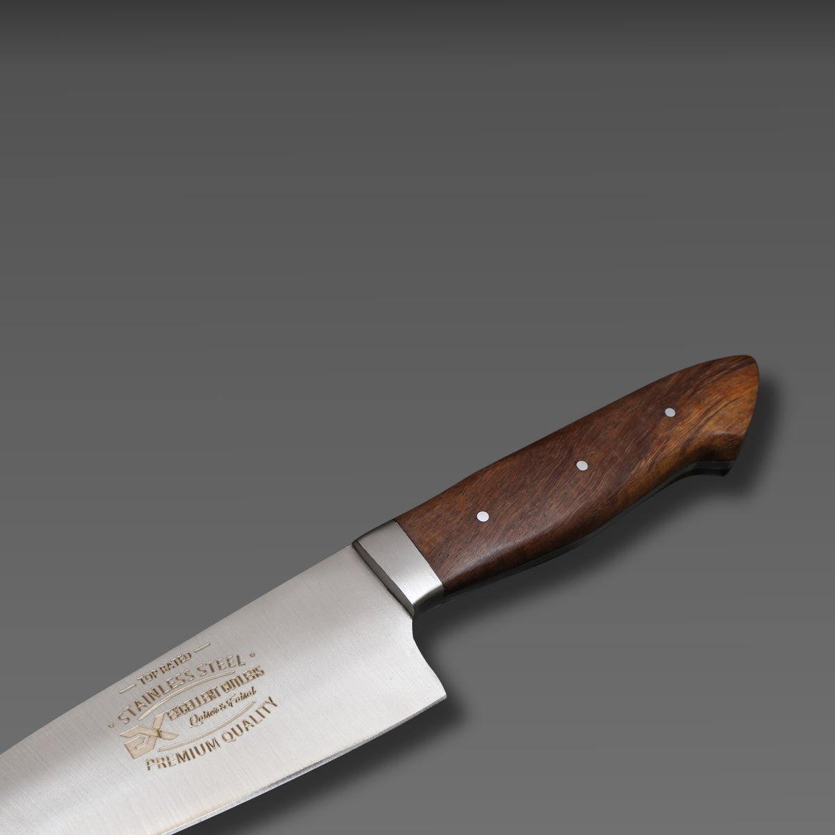 6" Blade Traditional French-Style Chef Knife - 12C27 Sandvik Steel - Premium Rosewood Handle
