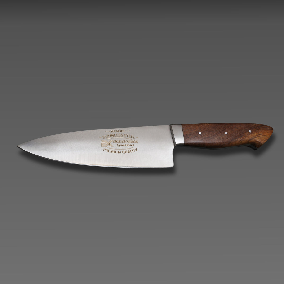 6" Blade Traditional French-Style Chef Knife - 12C27 Sandvik Steel - Premium Rosewood Handle