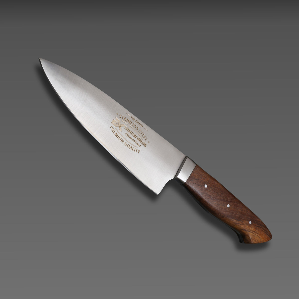 6" Blade Traditional French-Style Chef Knife - 12C27 Sandvik Steel - Premium Rosewood Handle