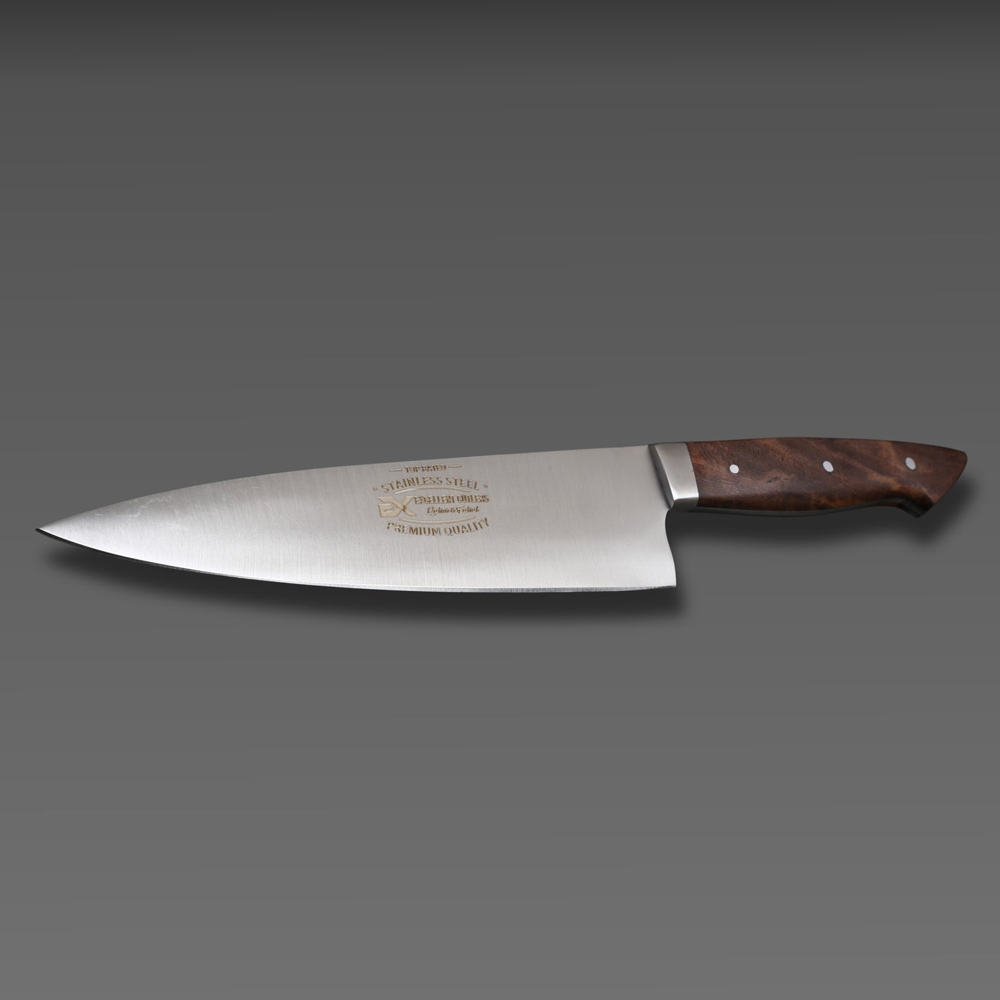 8" Blade Traditional French-Style Slaughter & Chef Knife In 12c27 SS and Rosewood Handle