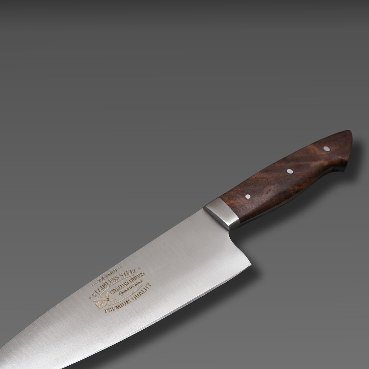 8" Blade Traditional French-Style Slaughter & Chef Knife In 12c27 SS and Rosewood Handle