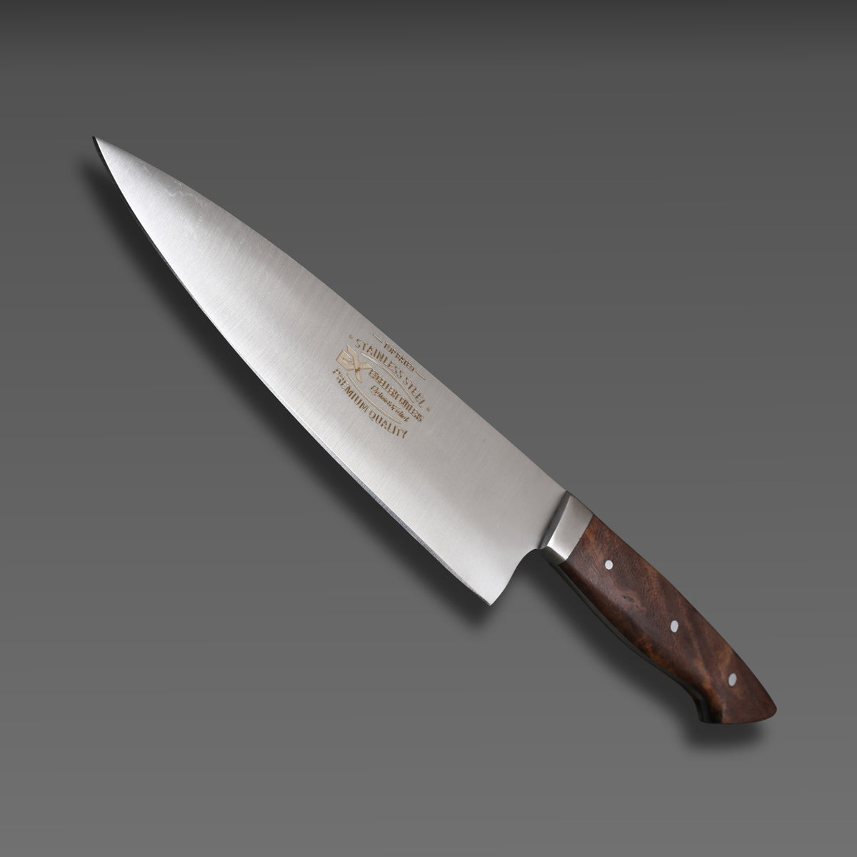8" Blade Traditional French-Style Slaughter & Chef Knife In 12c27 SS and Rosewood Handle