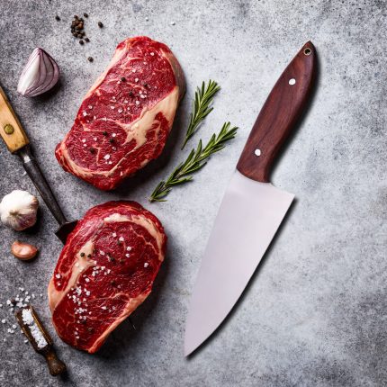 High Carbon Stainless Steel Chef Knife | Stainless Steel Slaughter Knife | Stainless Steel Kitchen Knife - MRLAMZ004