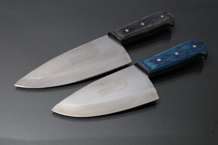 Tiger Skinner Knives ( 2pc set)– 6" & 5" Blade | Premium 12 Chrome Stainless Steel | Color Wood Handle