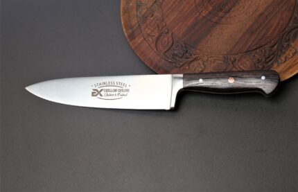 Excellent Chef Knife - African Wenge Wood Handle And 13cr13 Chrome Blade  (Total Length 13.5 Inches )