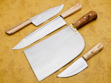 Qurbani Set ( 1KG Cleaver+3pc Stainless Steel Knives )